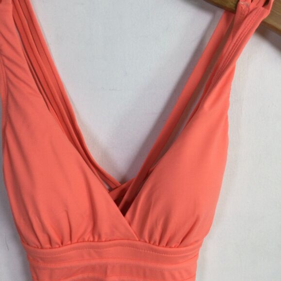 La Blanca Womens Multi-Strap Cross-Back One Piece Swimsuit Orange Size 0 NWT - Picture 5 of 16